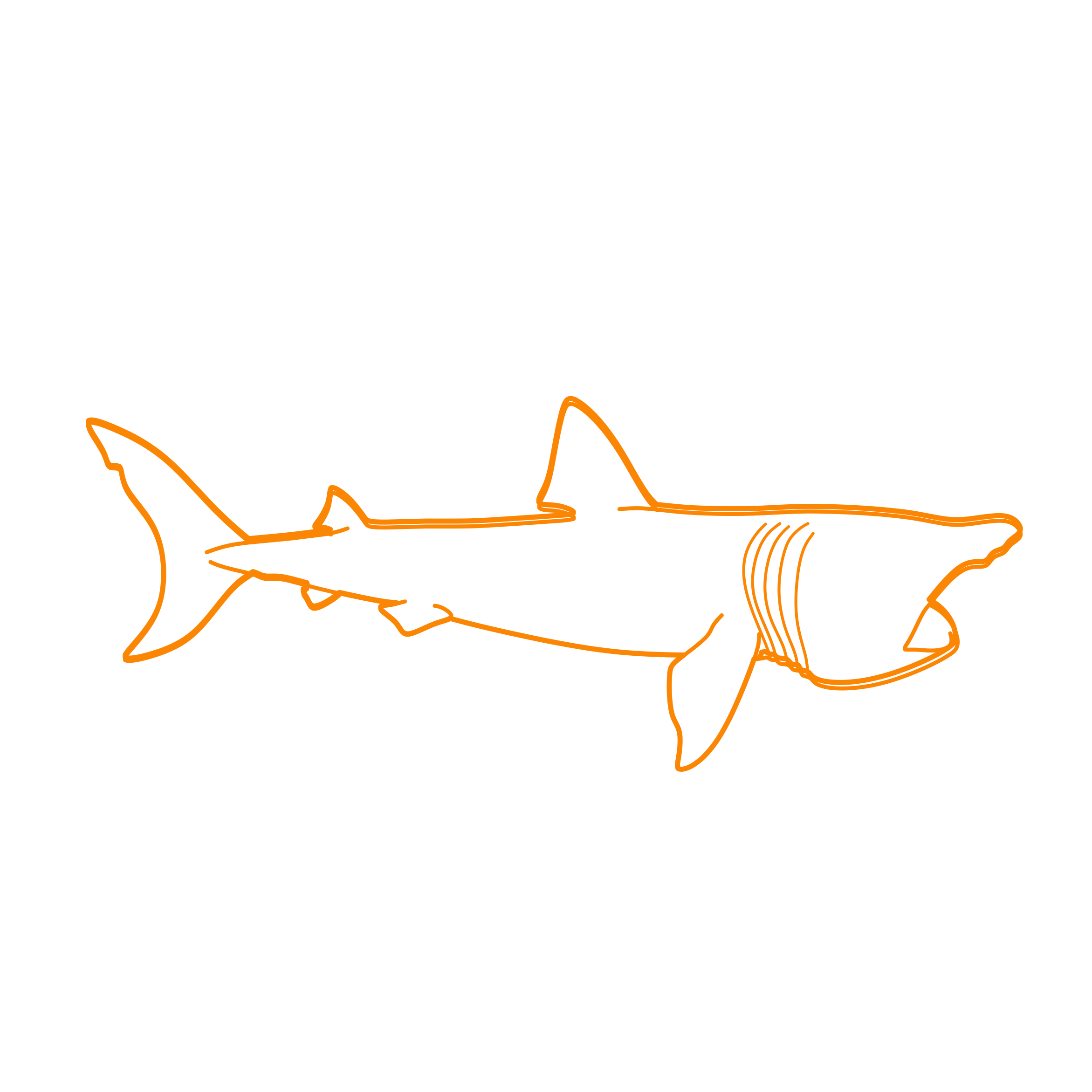 Animals Sharks Basking Shark Stencil Svg Design File Free Vectors